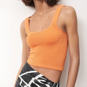 Zara Orange Crop Tank Top | M-L (NWT)